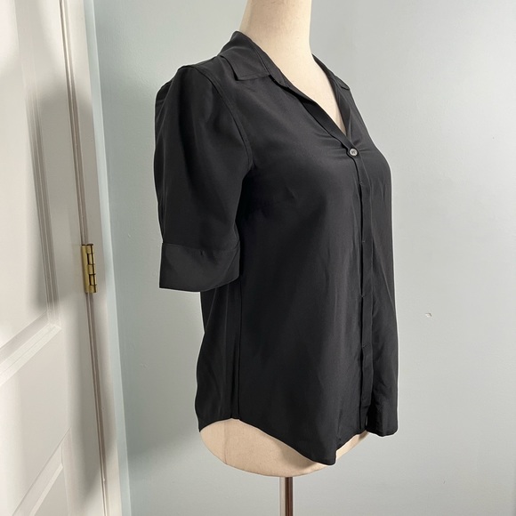 J.Crew 100% silk shirt sleeves blouse shirt size petite XXS - Picture 7 of 11
